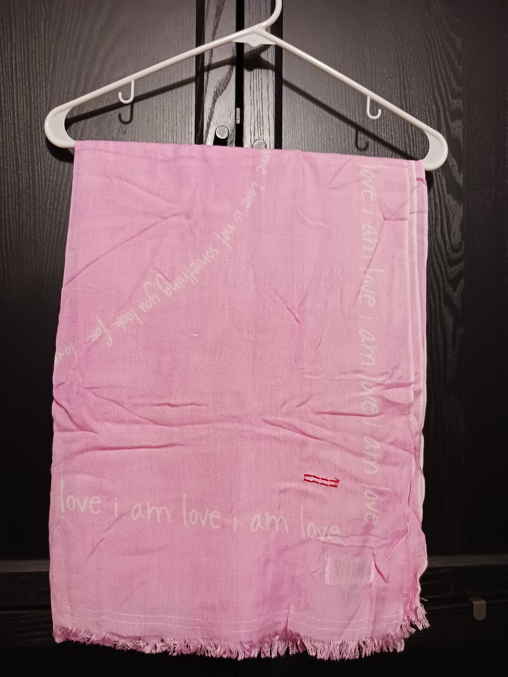 Peace Love World Pink 'Love I Am' Lightweight Scarf Wrap